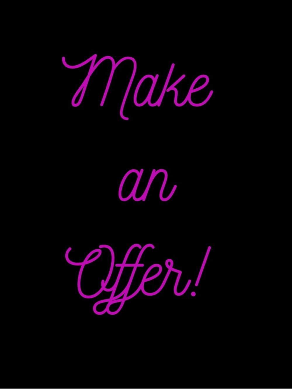 Make an Offer! Pink Script Sign